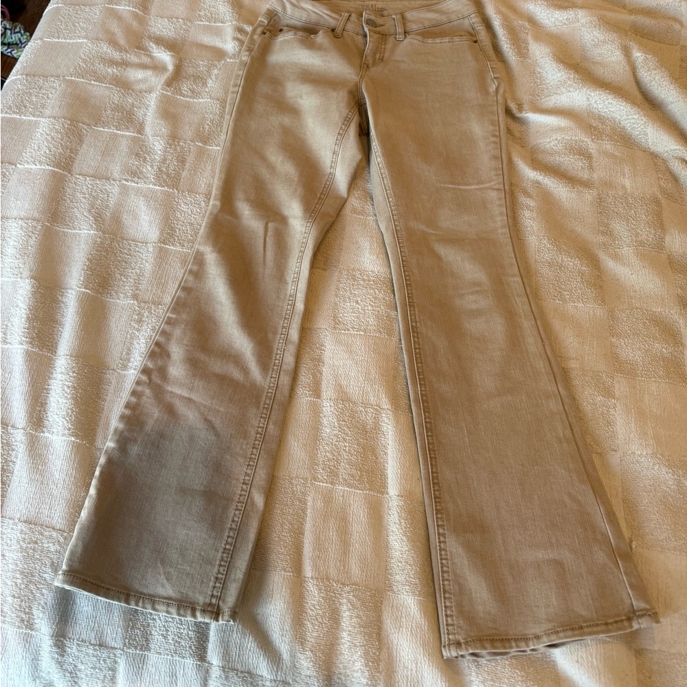 Tan Flared Bootcut Jeans